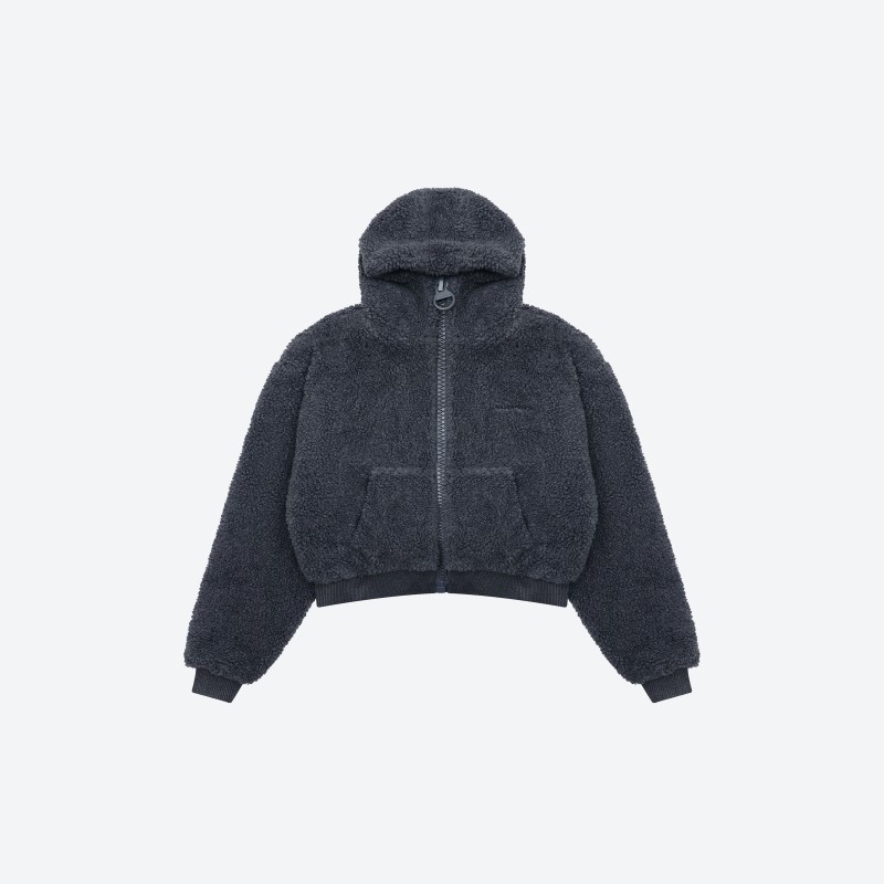 Camel Hair Sherpa Hooded Coat